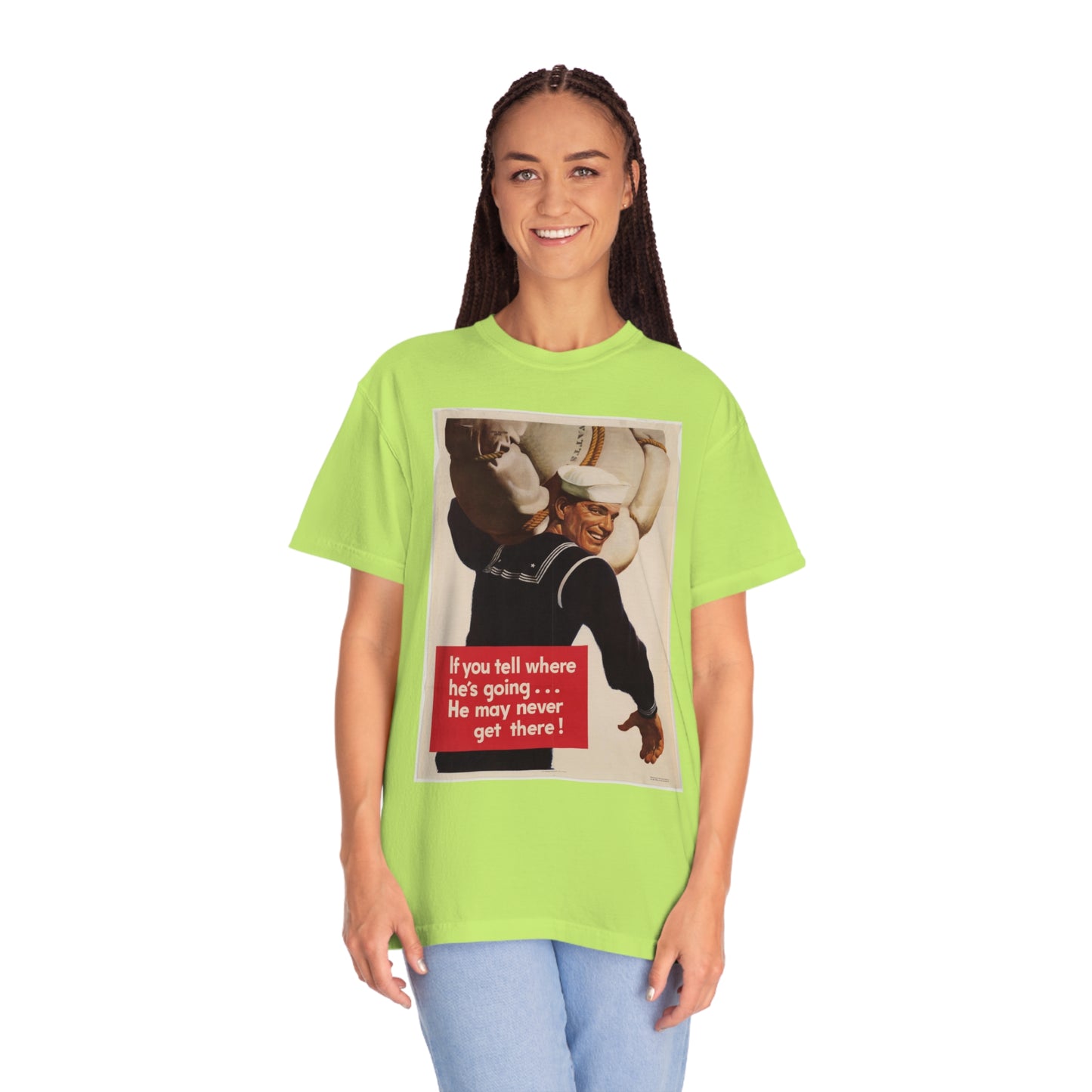 'He May Never Get There' Propaganda Print Shirt