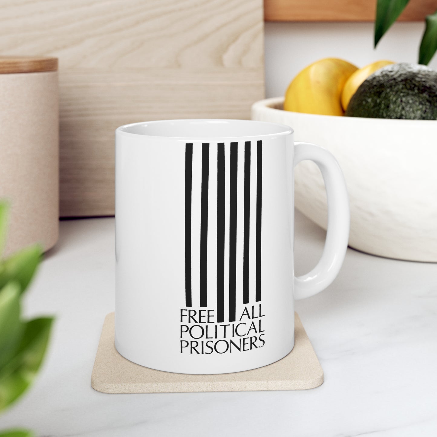 'Free All Political Prisoners' Ceramic Mug 11oz