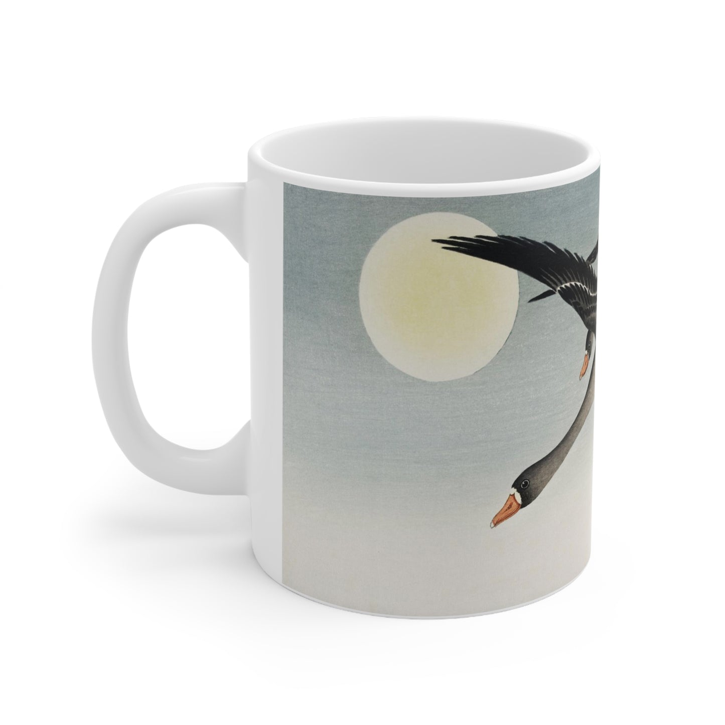 Birds at Full Moon Japanese Design Ceramic Mug 11oz