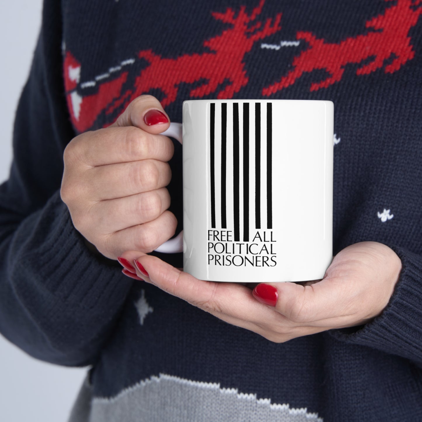 'Free All Political Prisoners' Ceramic Mug 11oz