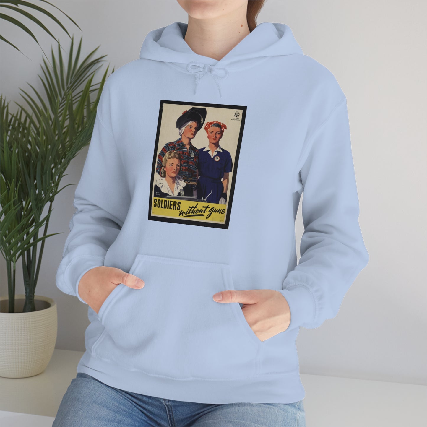 Vintage 'Soldiers Without Guns' Hooded Sweatshirt