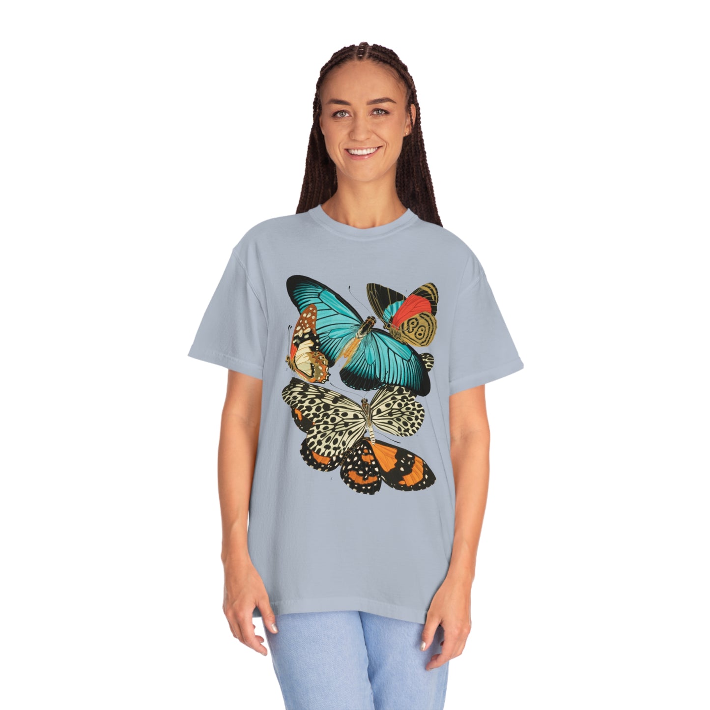 Art Deco Butterfly Print Shirt