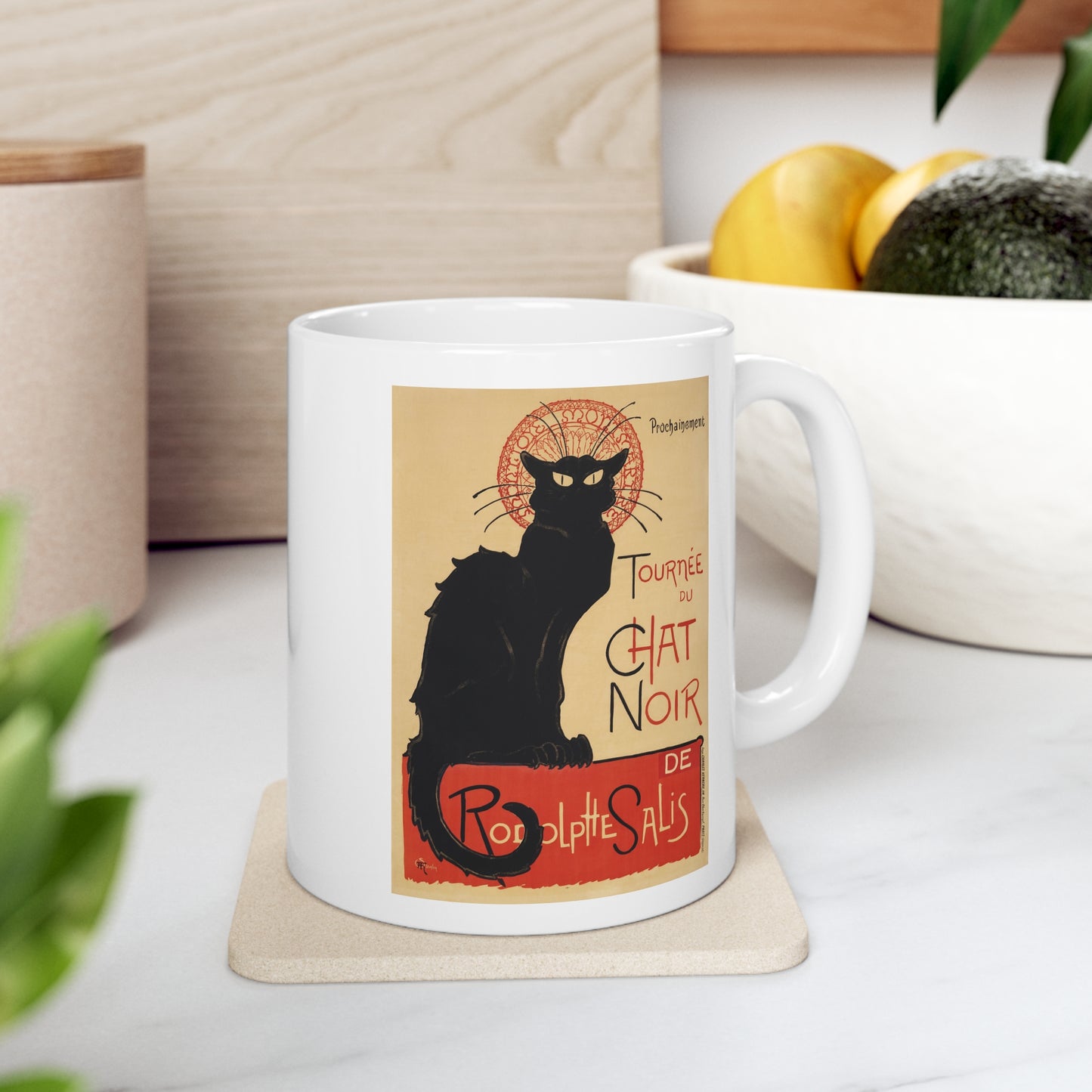 Chat Noir Ceramic Mug 11oz