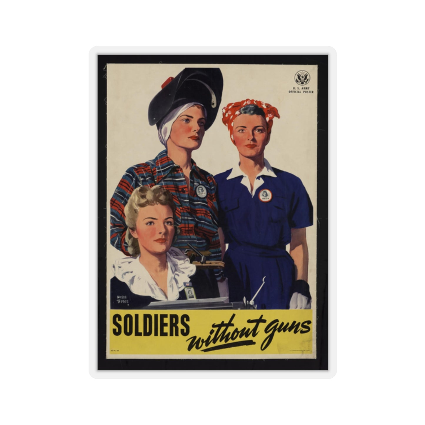 Vintage 'Soldiers Without Weapons' Sticker