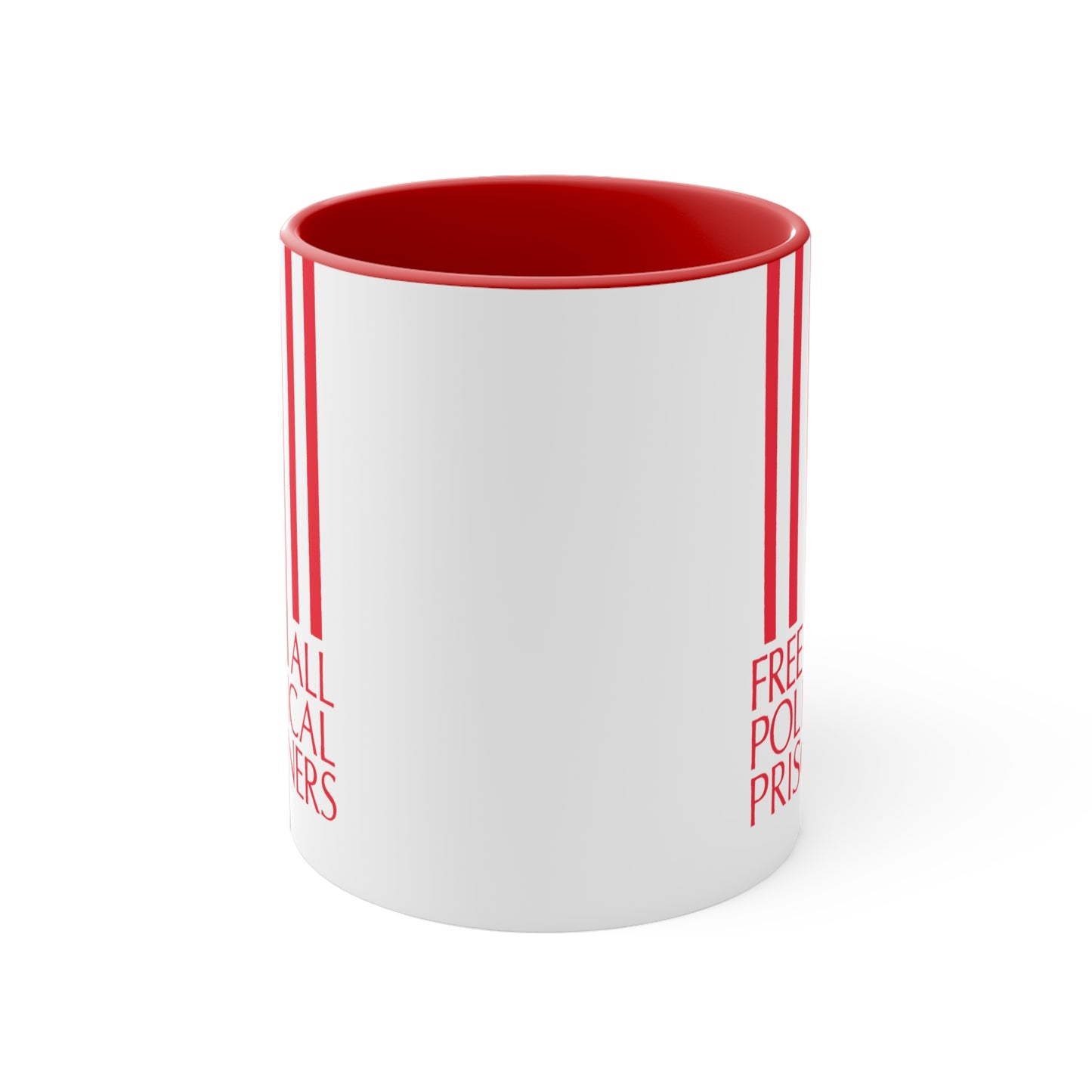 'Free All Political Prisoners' Accent Coffee Mug, 11oz