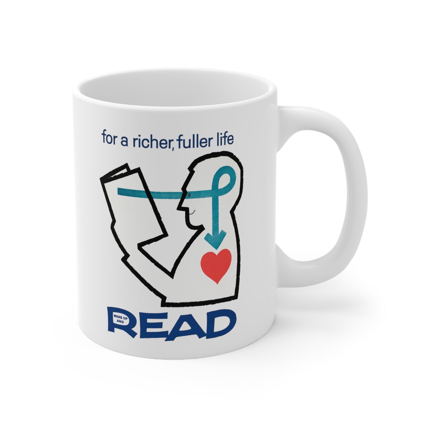 'For a Richer Life, Read' Ceramic Mug 11oz