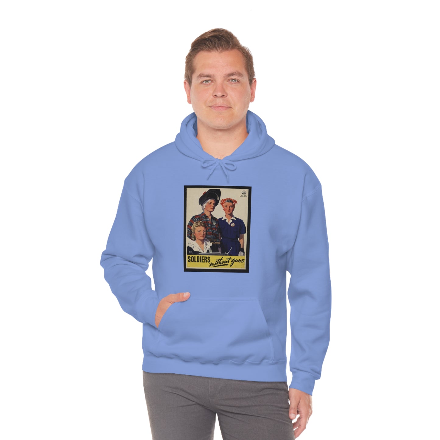 Vintage 'Soldiers Without Guns' Hooded Sweatshirt