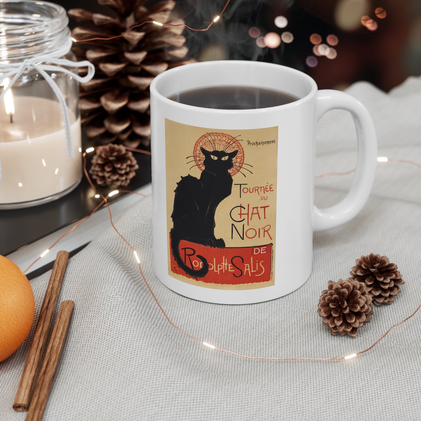 'Le Chat Noir' Ceramic Mug 11oz