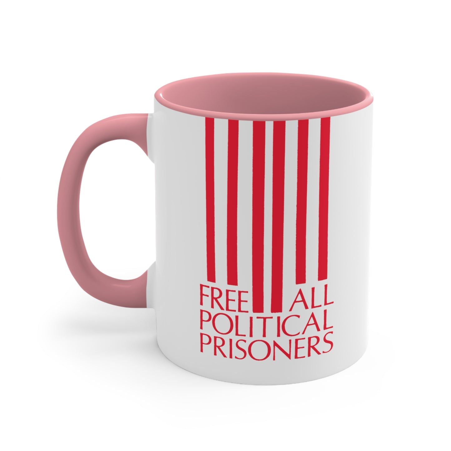 'Free All Political Prisoners' Accent Coffee Mug, 11oz