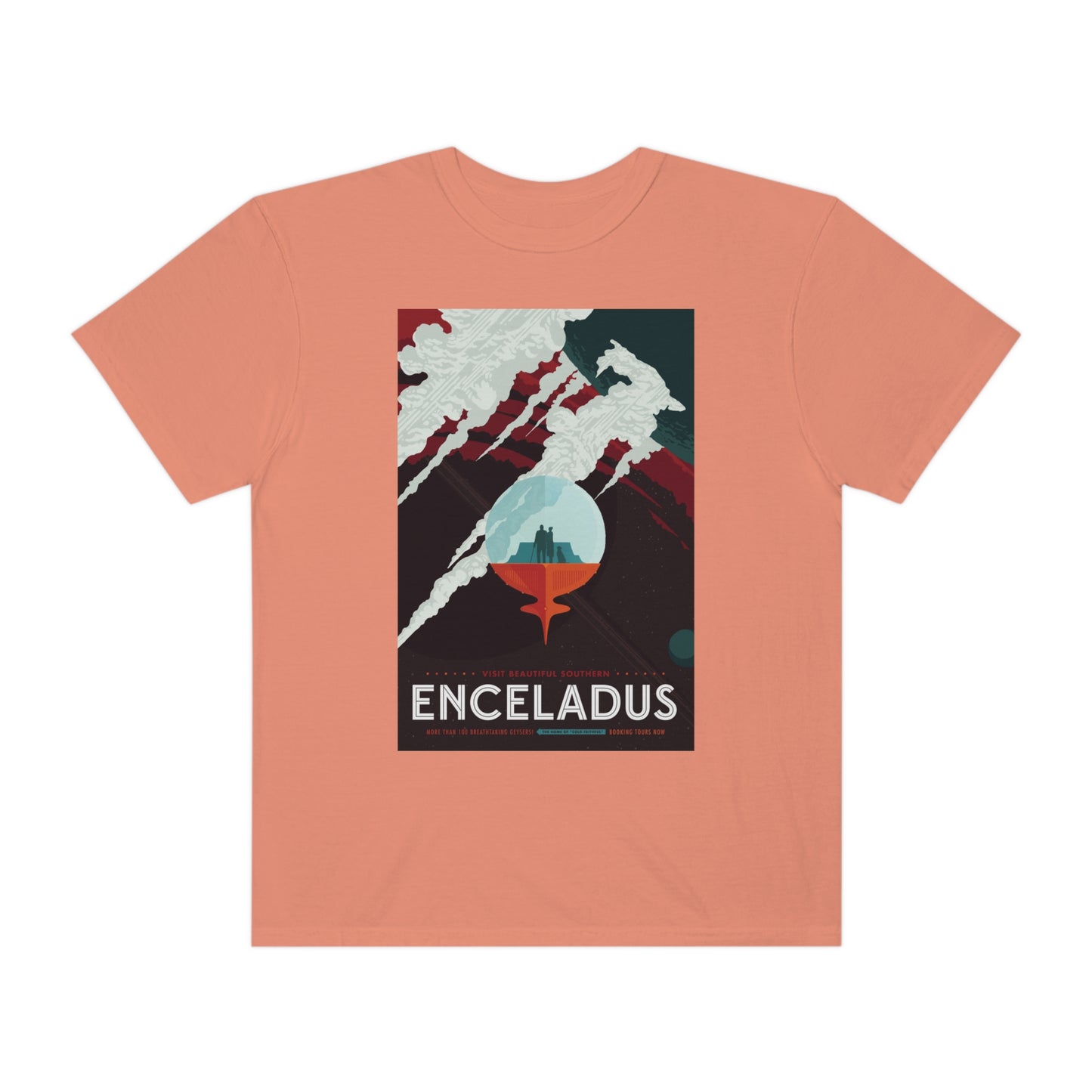 Retrofuturist Enceladus Tourism Print Shirt