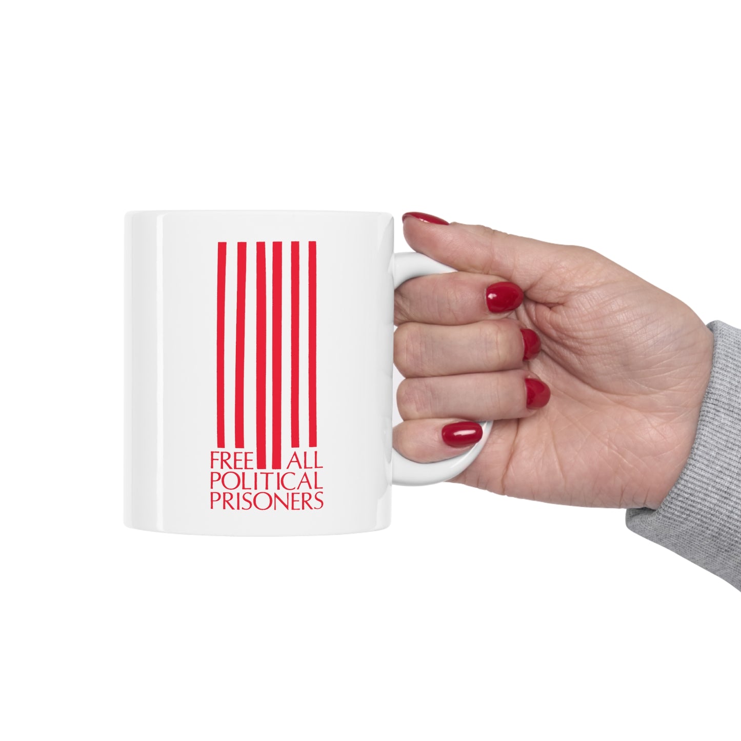 'Free All Political Prisoners' Ceramic Mug 11oz