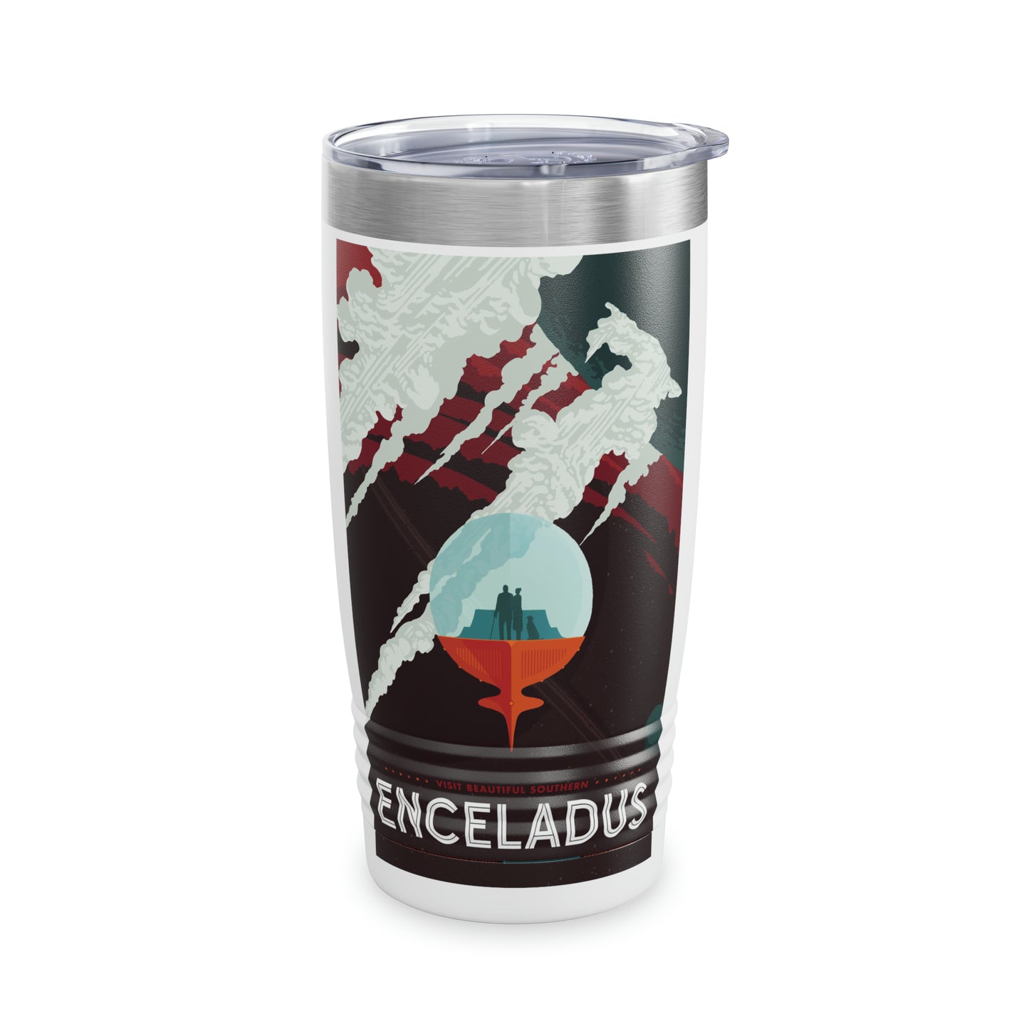 Retrofuturist Space Tourism to Celadus Ringneck Tumbler, 20oz