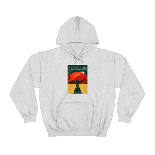 Retrofuturist Mars Space Tourism Hooded Sweatshirt