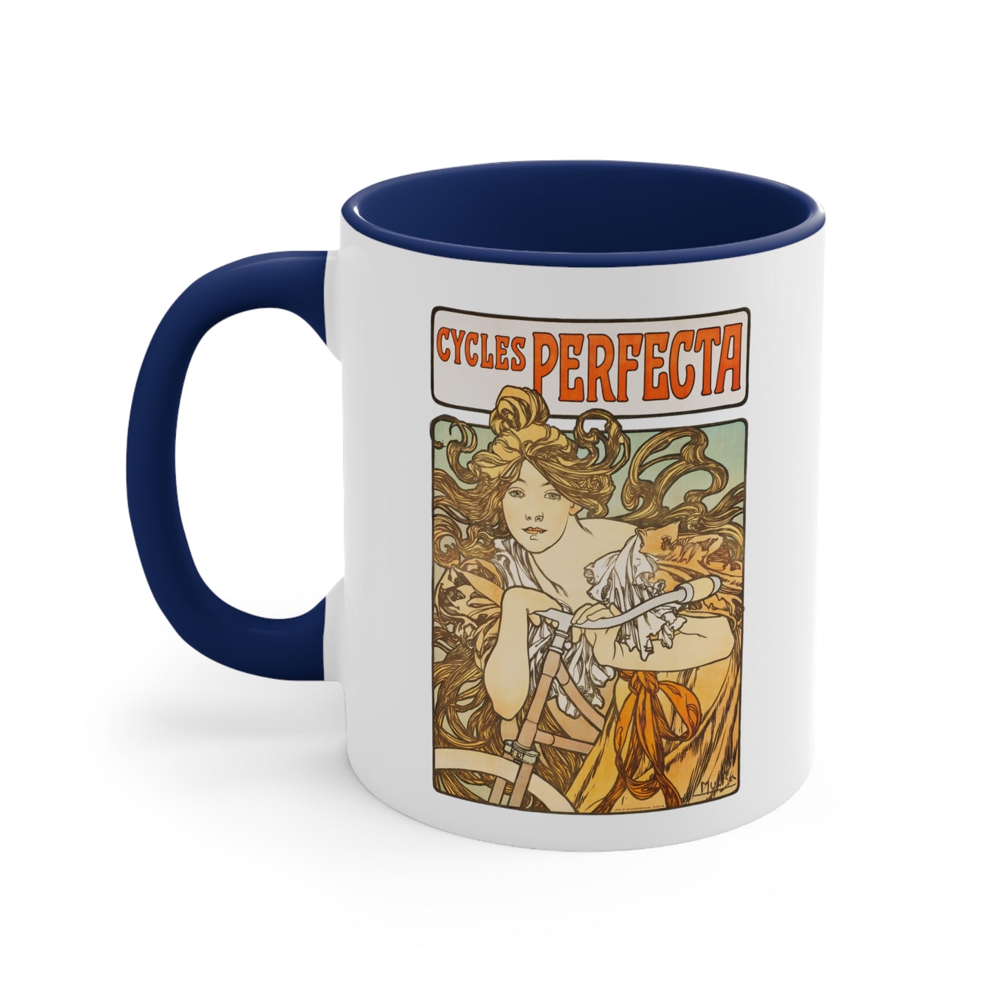 Vintage Cycles Perfecta Accent Coffee Mug, 11oz