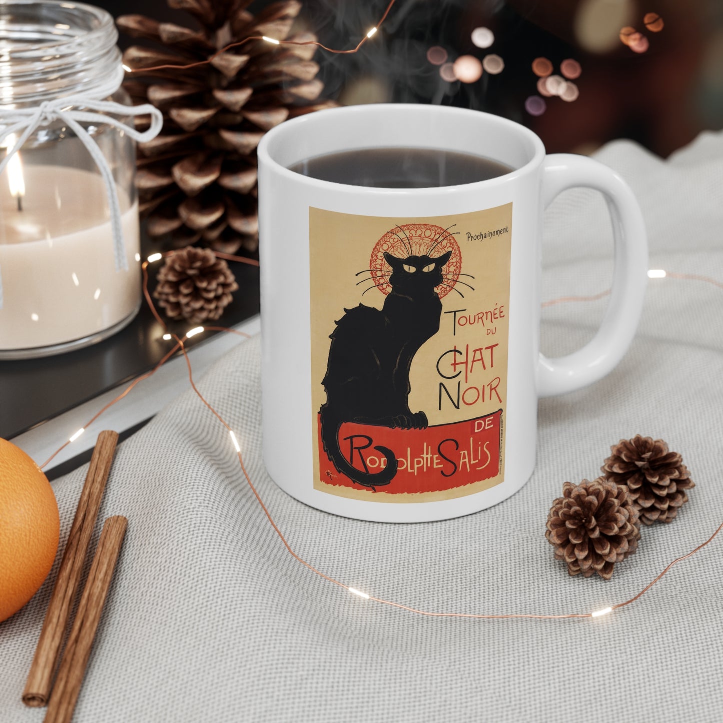 Chat Noir Ceramic Mug 11oz