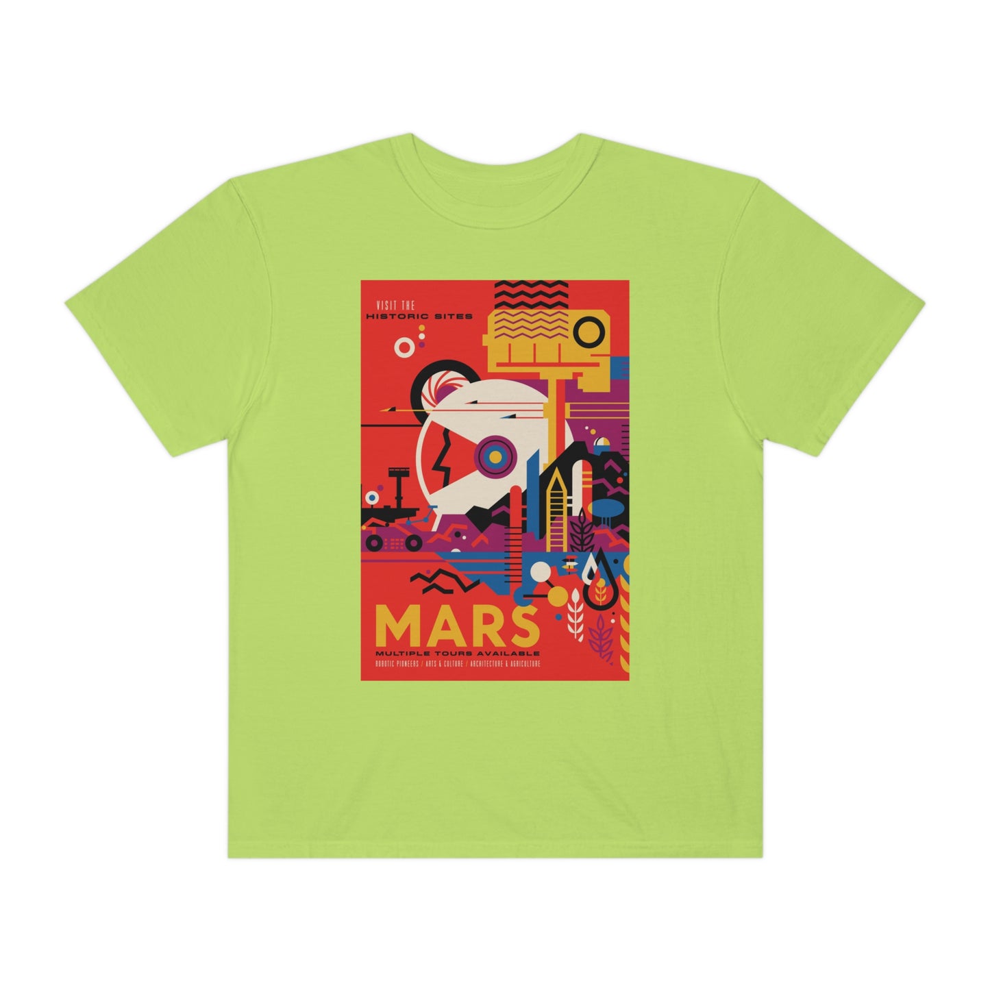 Retrofuturist Mars Tourism Print Shirt