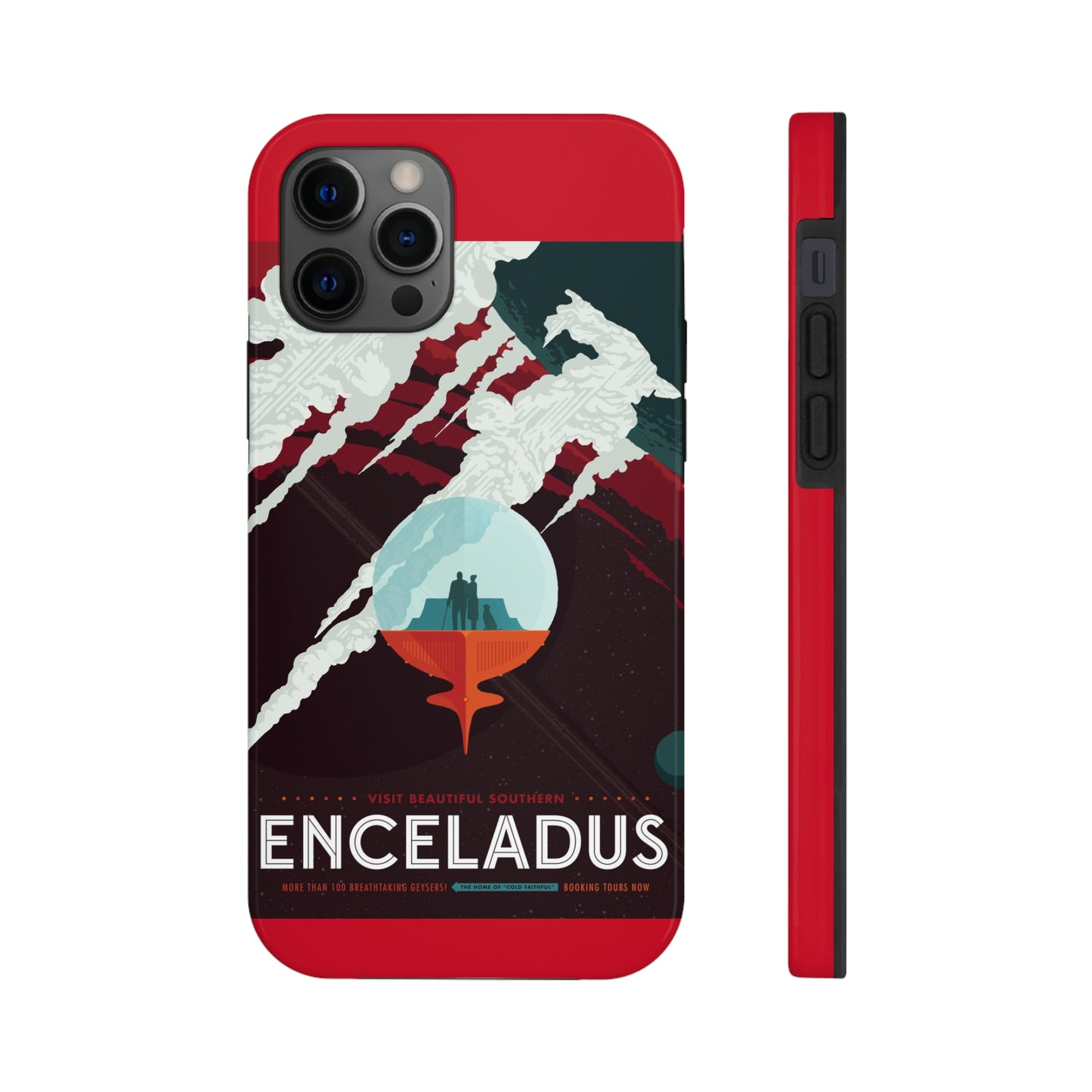 Retrofuturist Space Tourism Enceladus Tough Phone Cases