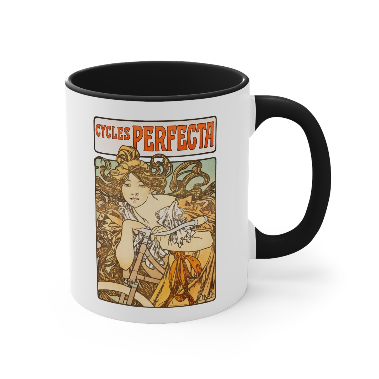 Vintage Cycles Perfecta Accent Coffee Mug, 11oz