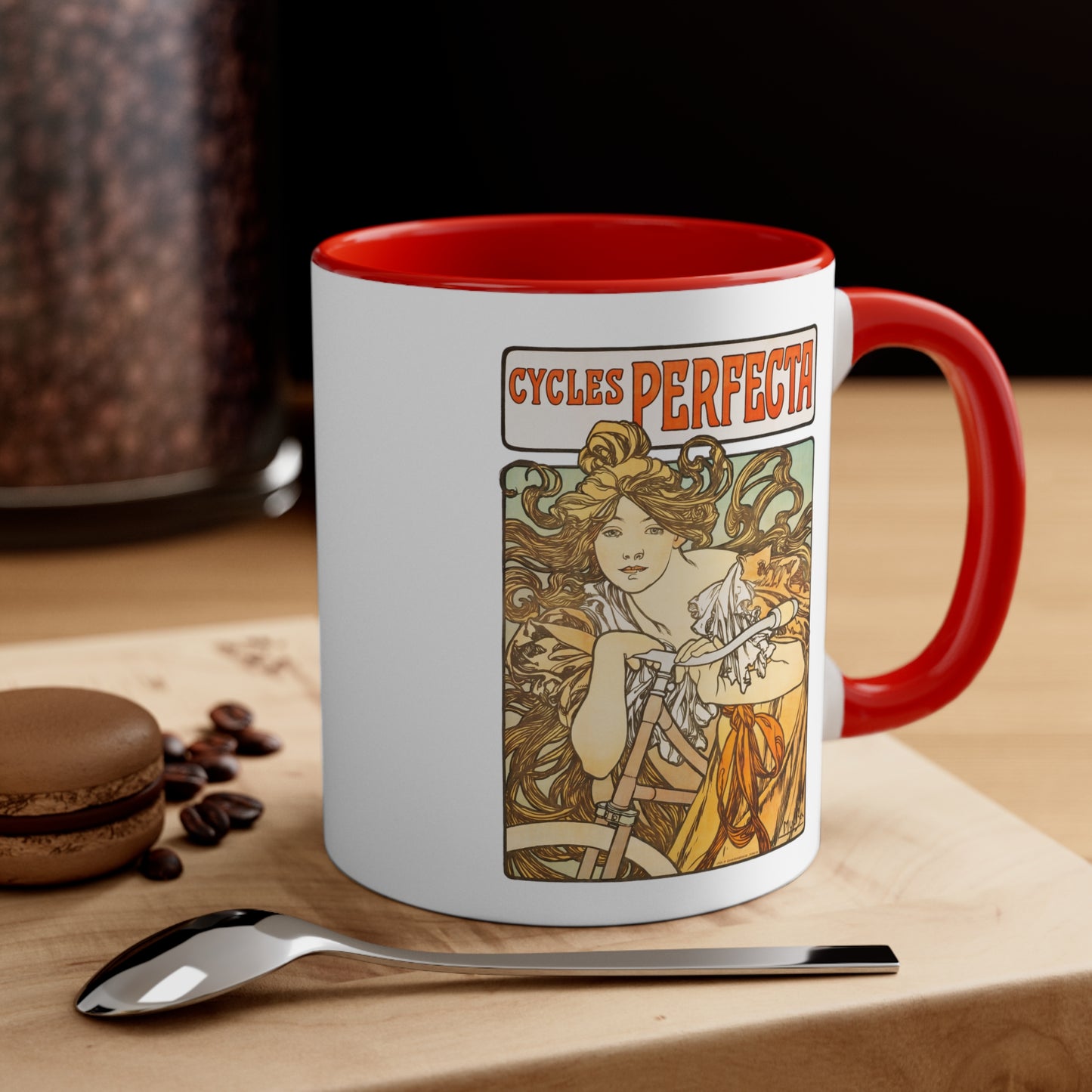 Vintage Cycles Perfecta Accent Coffee Mug, 11oz