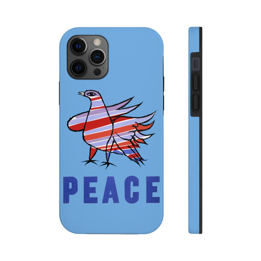 Peace Dove Light Blue Tough Phone Cases