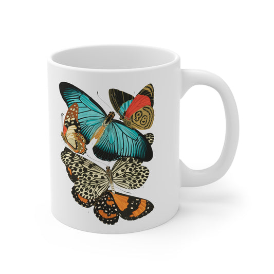 Vintage Butterflies Ceramic Mug 11oz