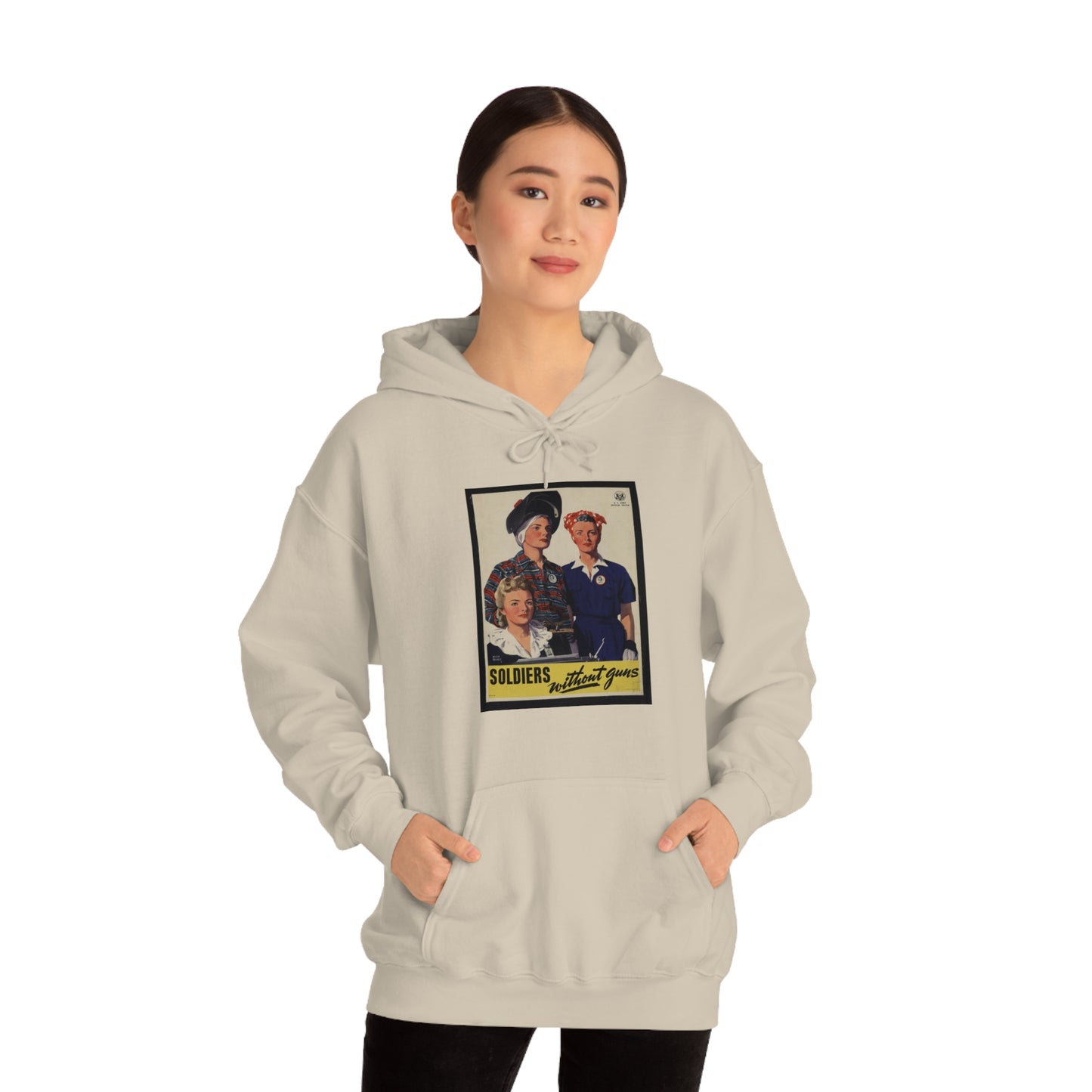 Vintage 'Soldiers Without Guns' Hooded Sweatshirt