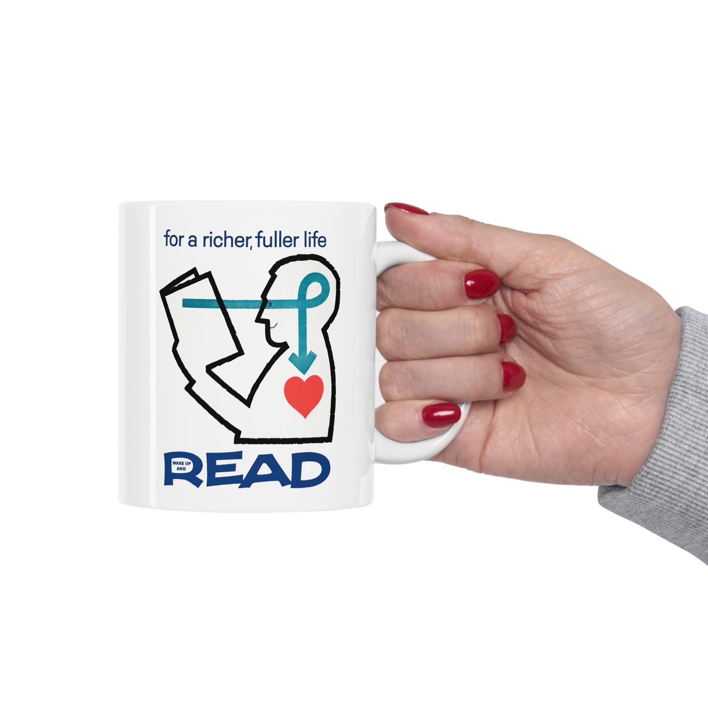 'For a Richer Life, Read' Ceramic Mug 11oz