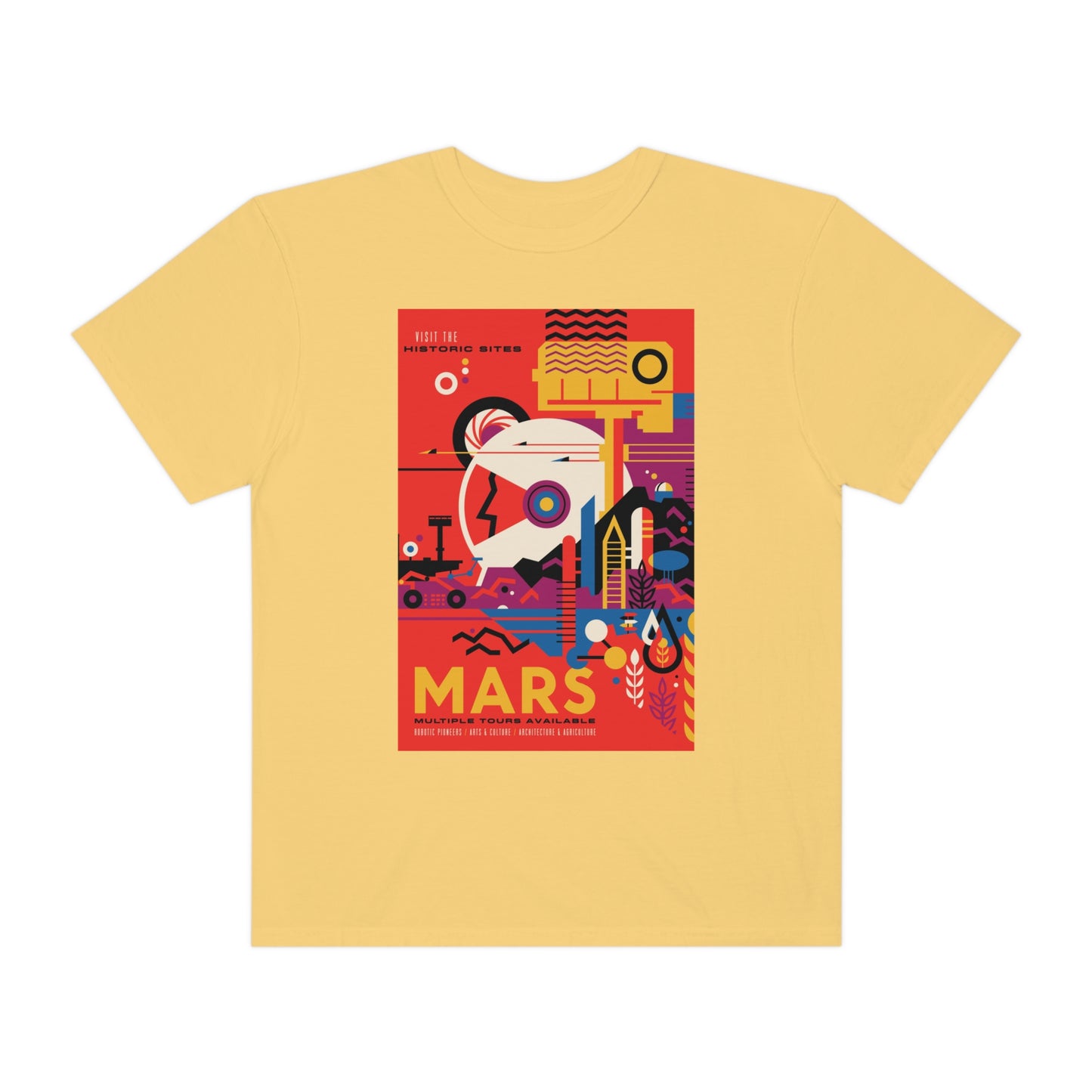 Retrofuturist Mars Tourism Print Shirt