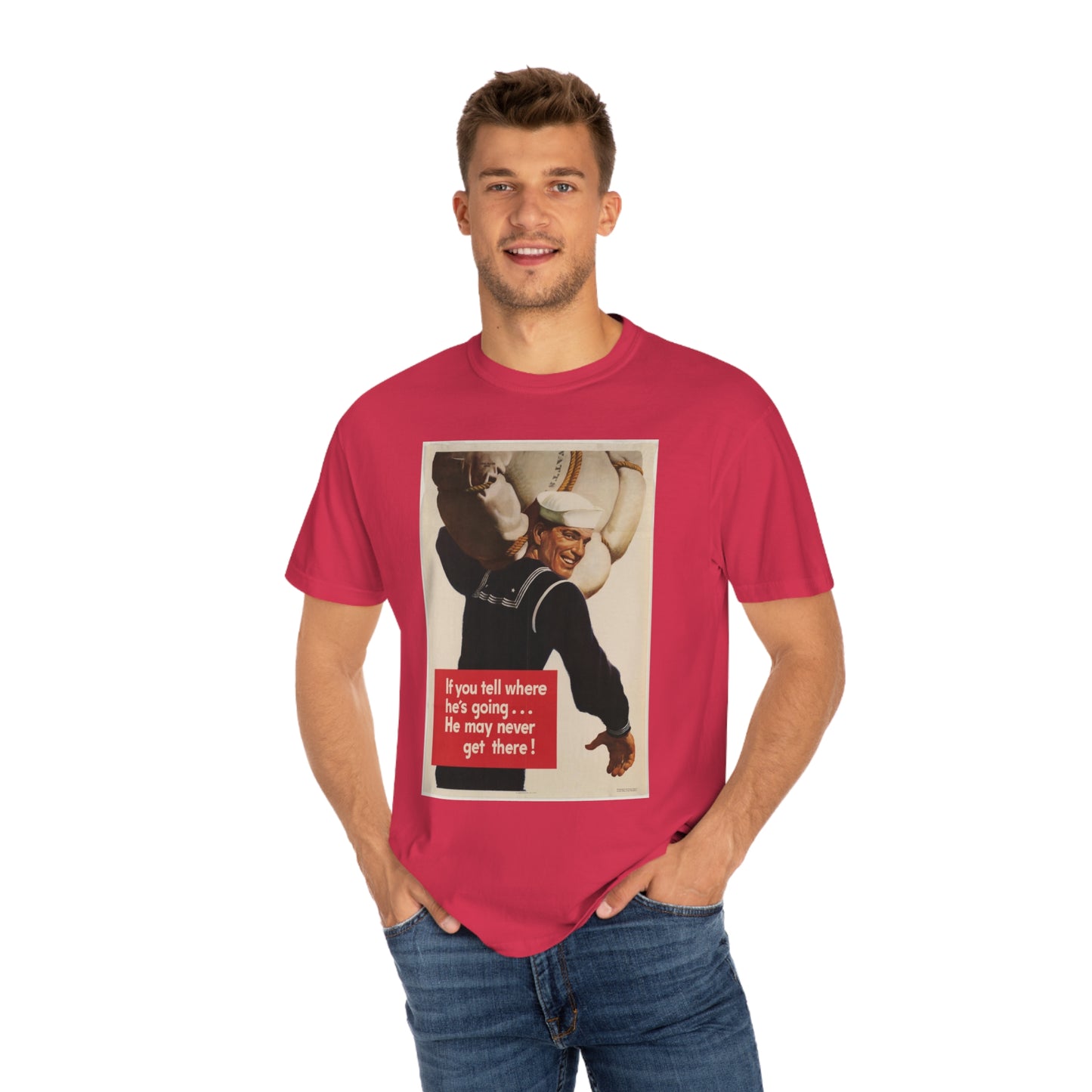 'He May Never Get There' Propaganda Print Shirt