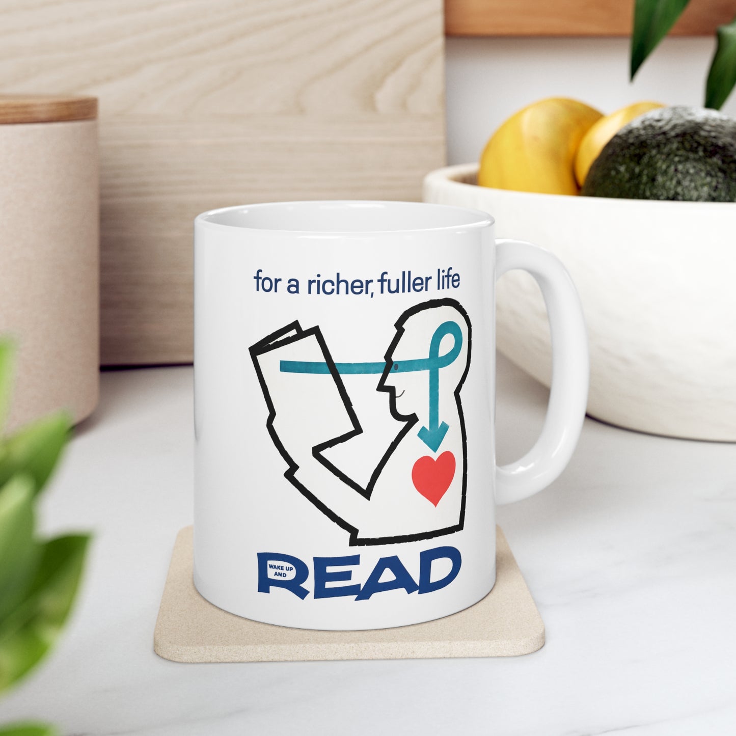 'For a Richer Life, Read' Ceramic Mug 11oz