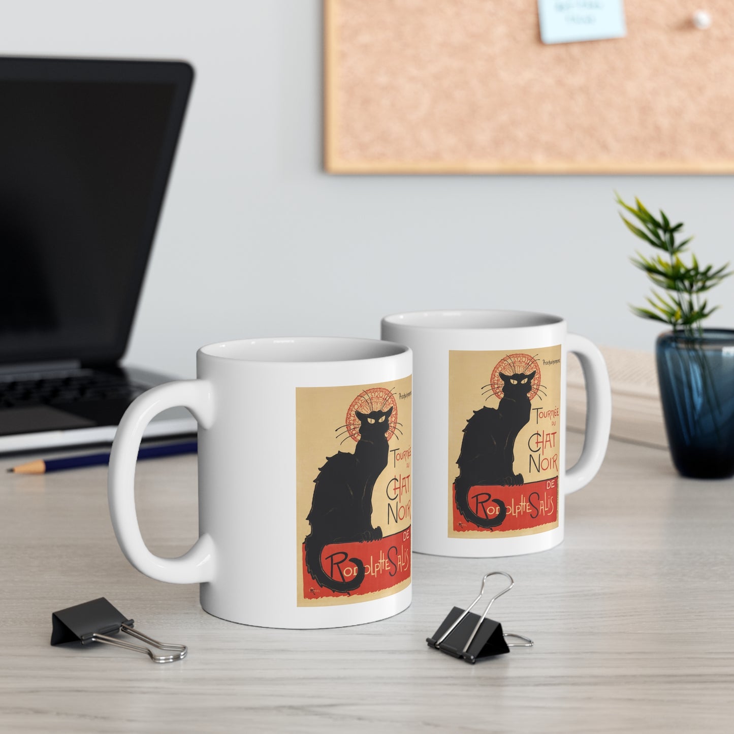 'Le Chat Noir' Ceramic Mug 11oz