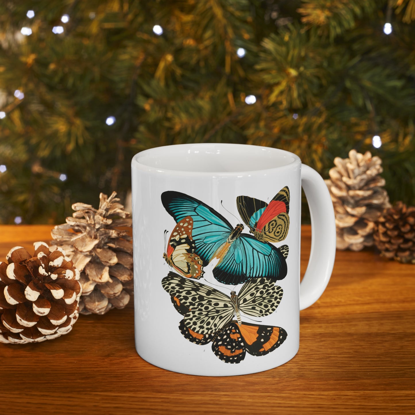 Vintage Butterflies Ceramic Mug 11oz