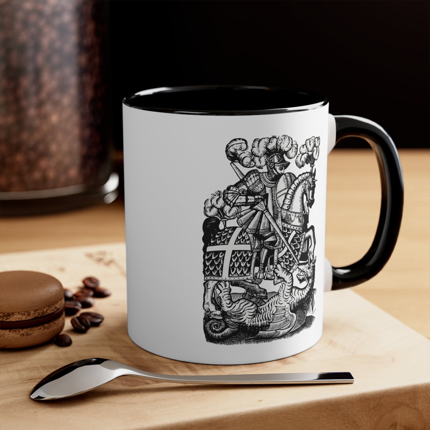 Red Cross Knight Accent Coffee Mug, 11oz