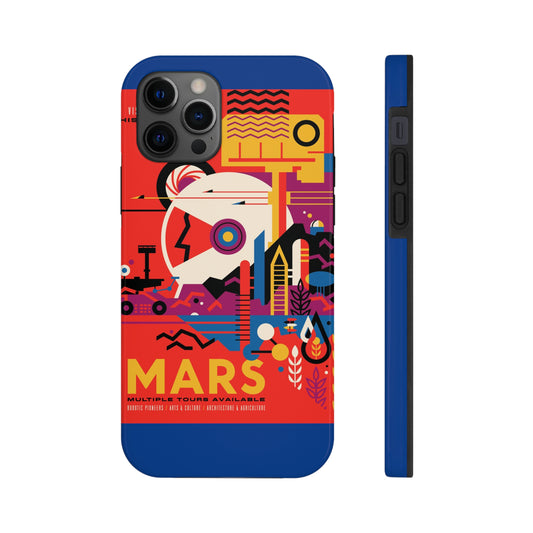 Retrofuturist Space Tourism Mars Tough Phone Cases