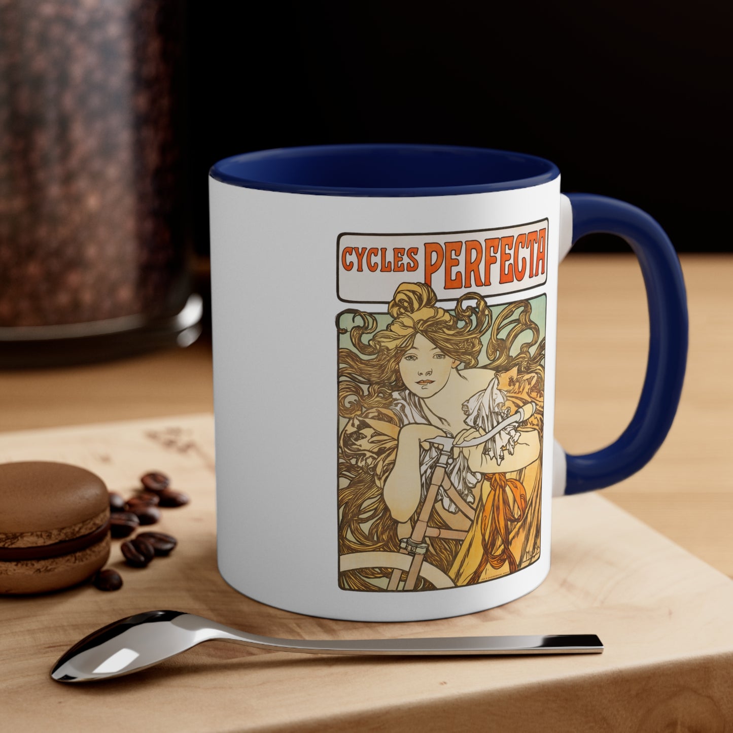 Vintage Cycles Perfecta Accent Coffee Mug, 11oz