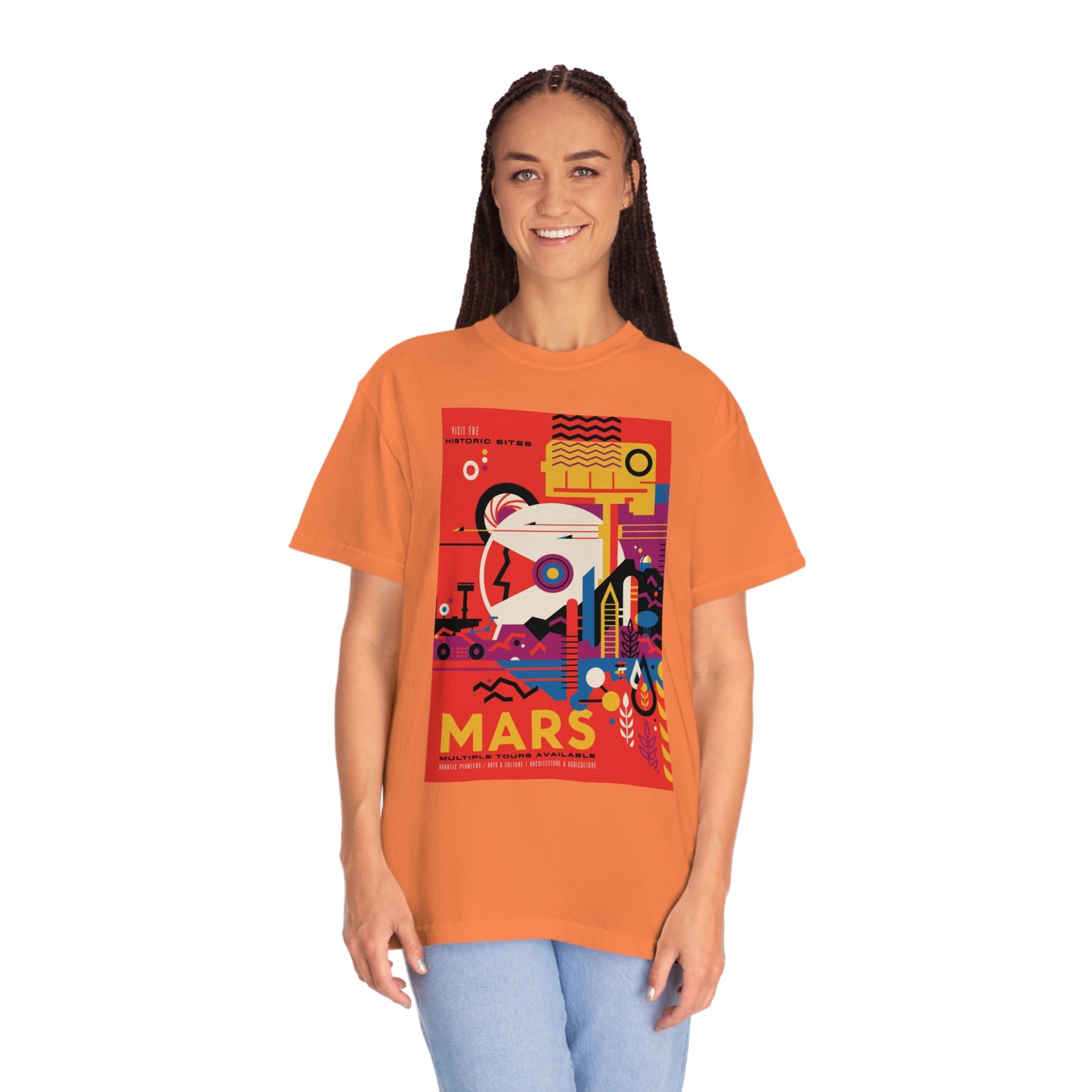 Retrofuturist Mars Tourism Print Shirt