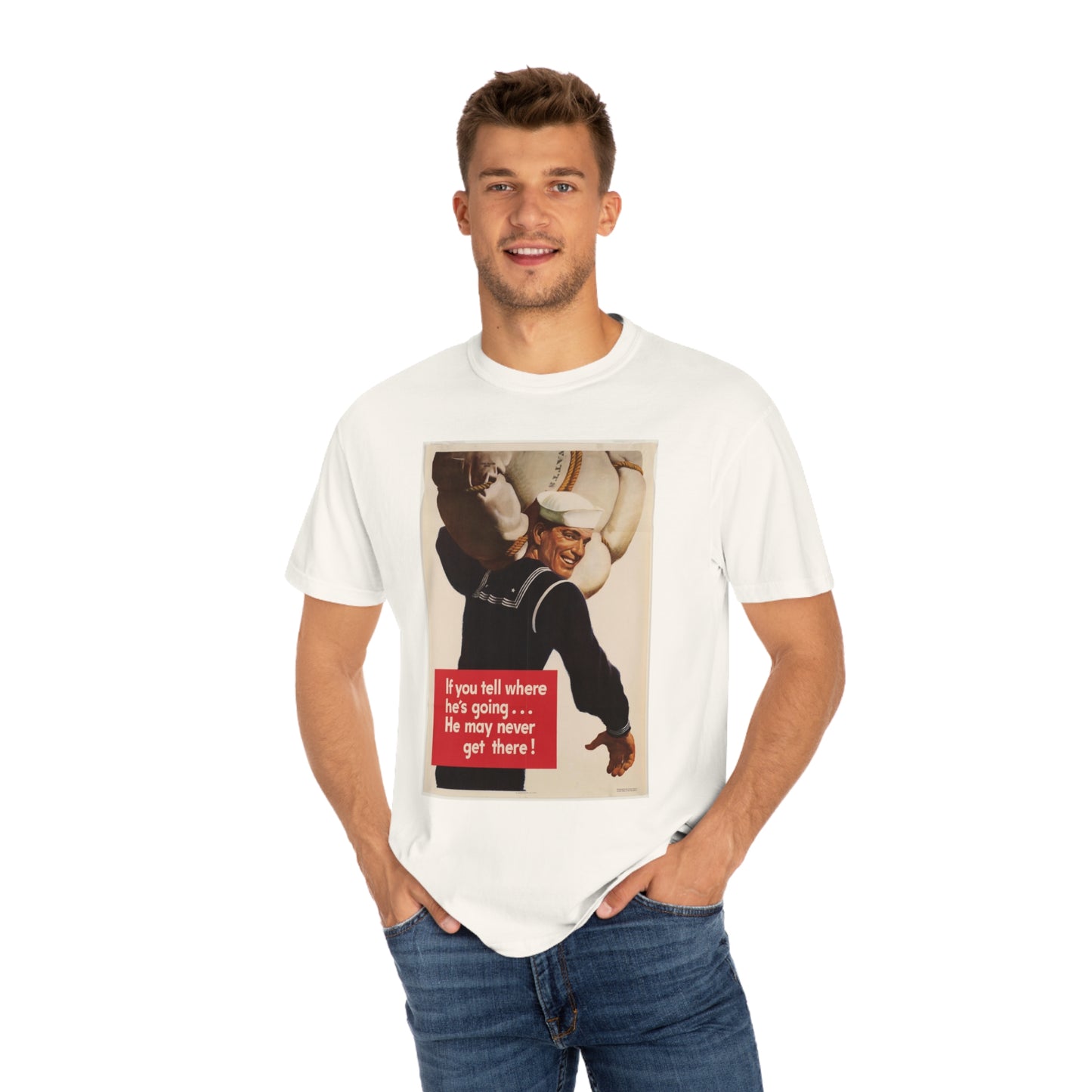 'He May Never Get There' Propaganda Print Shirt