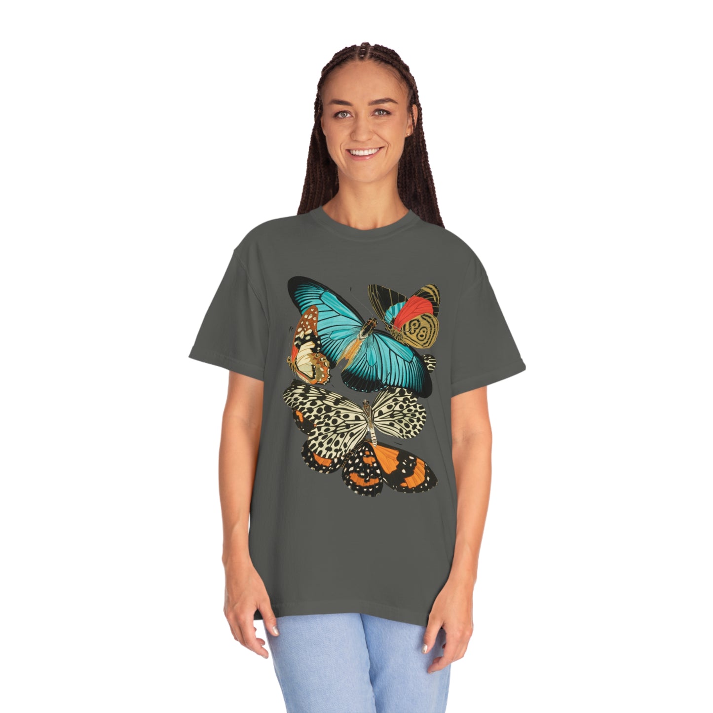 Art Deco Butterfly Print Shirt