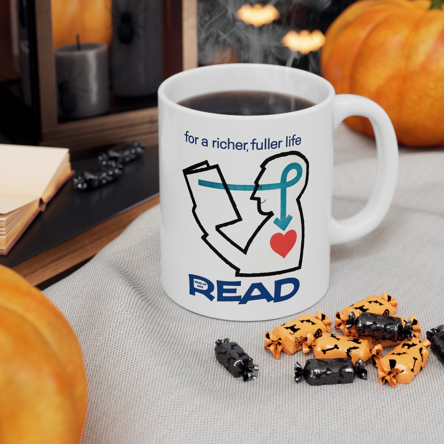 'For a Richer Life, Read' Ceramic Mug 11oz