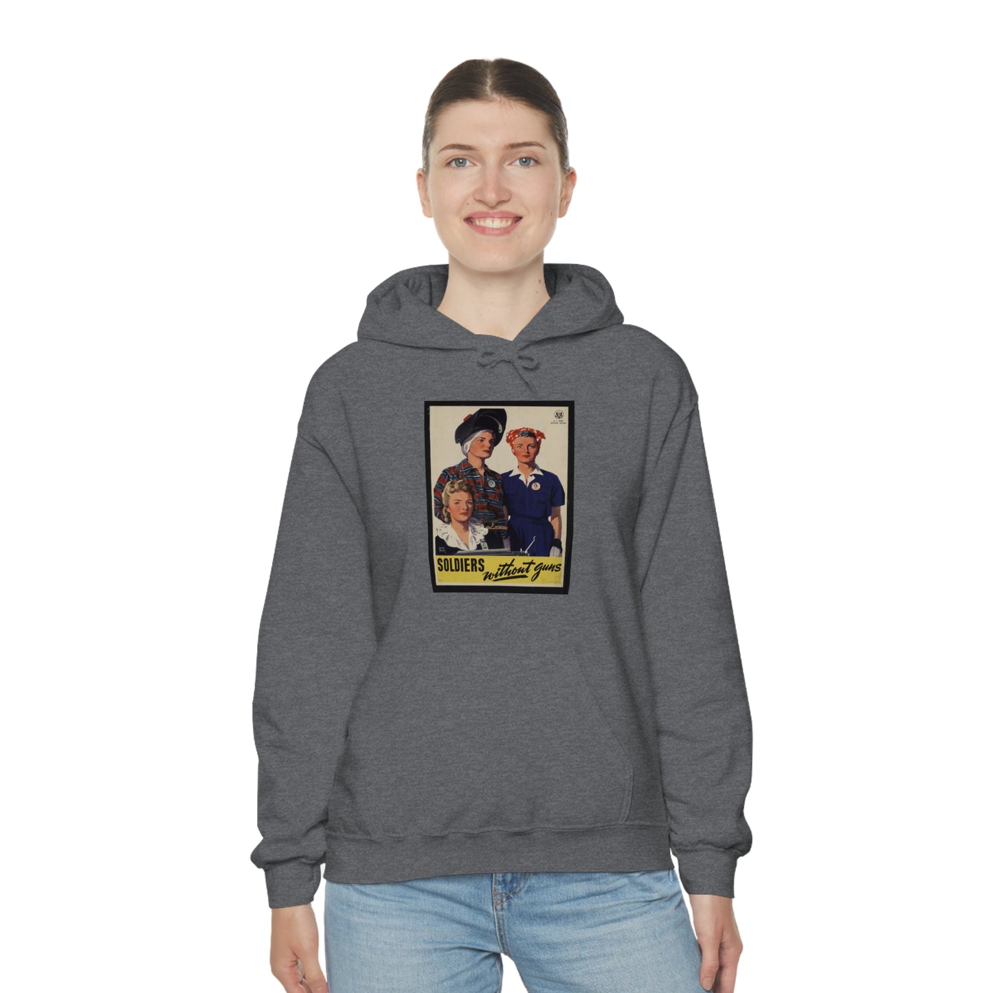 Vintage 'Soldiers Without Guns' Hooded Sweatshirt