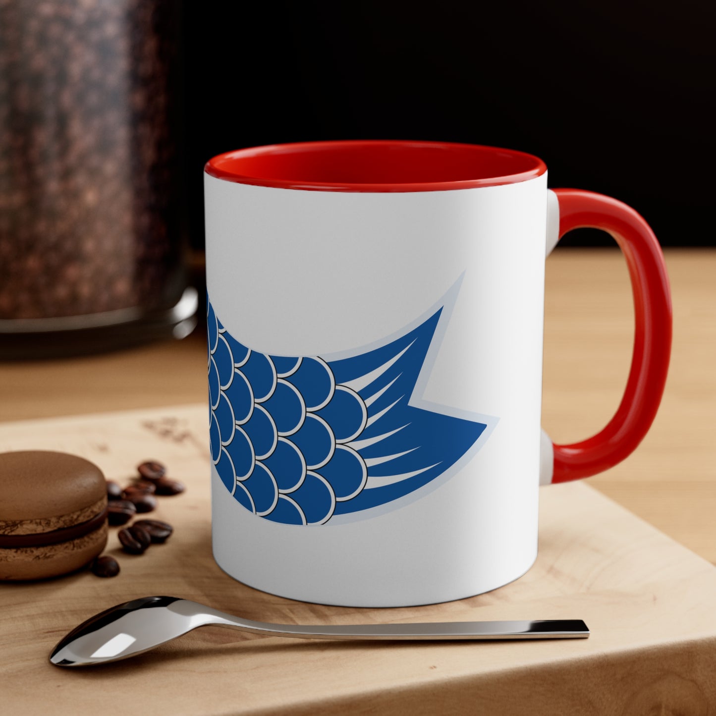 Blue Koinobori (Carp Streamer) Accent Coffee Mug, 11oz