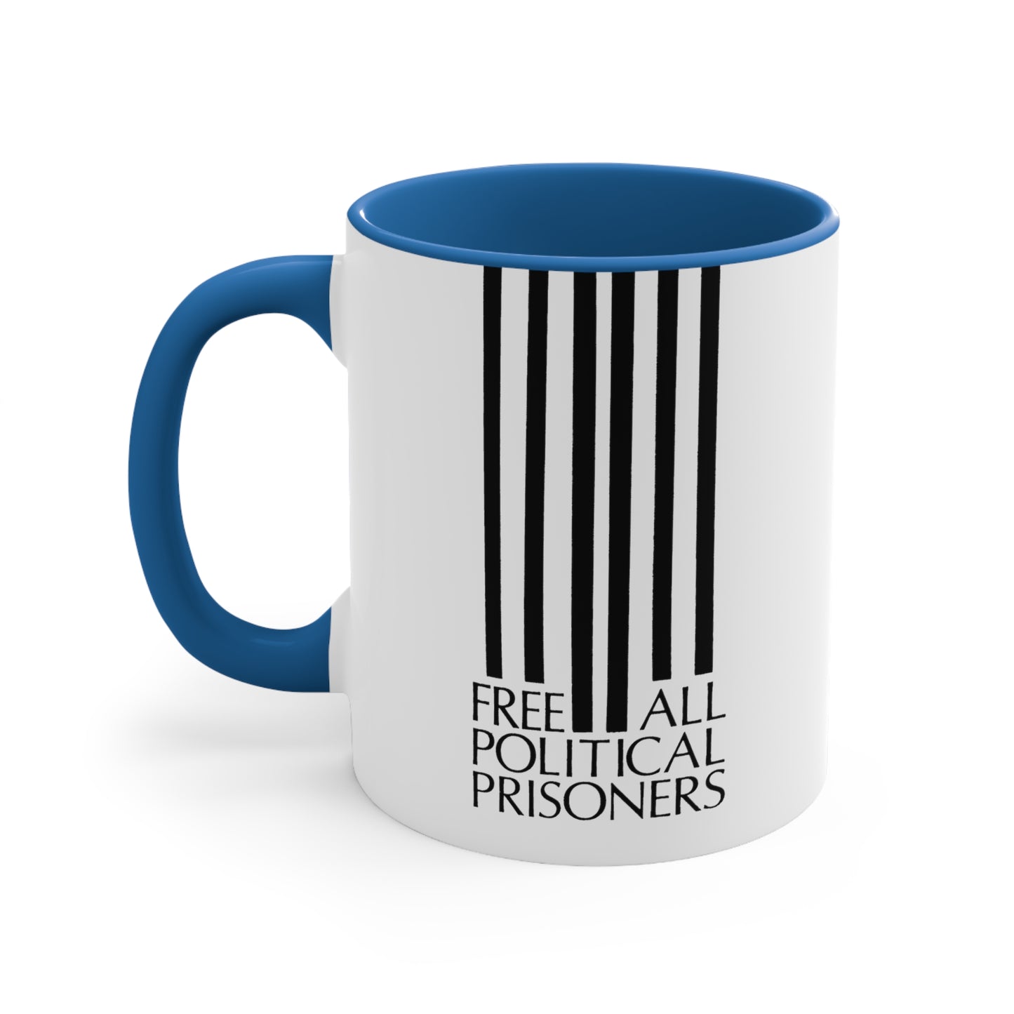 'Free All Political Prisoners' Accent Coffee Mug, 11oz