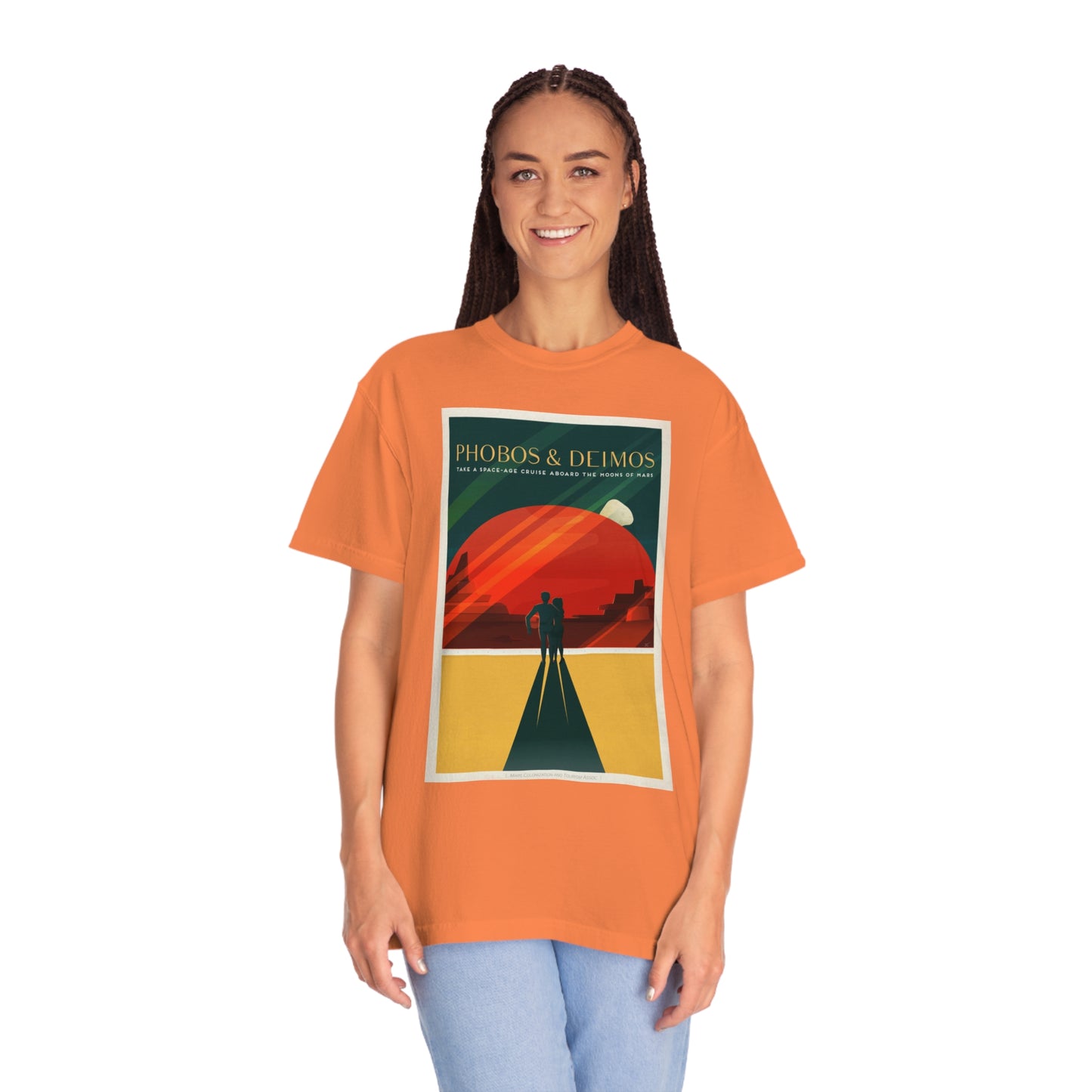 Retrofuturist Mars Space Tourism Print Shirt