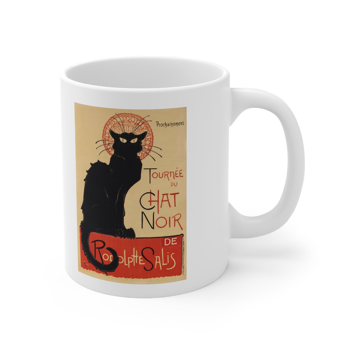 'Le Chat Noir' Ceramic Mug 11oz