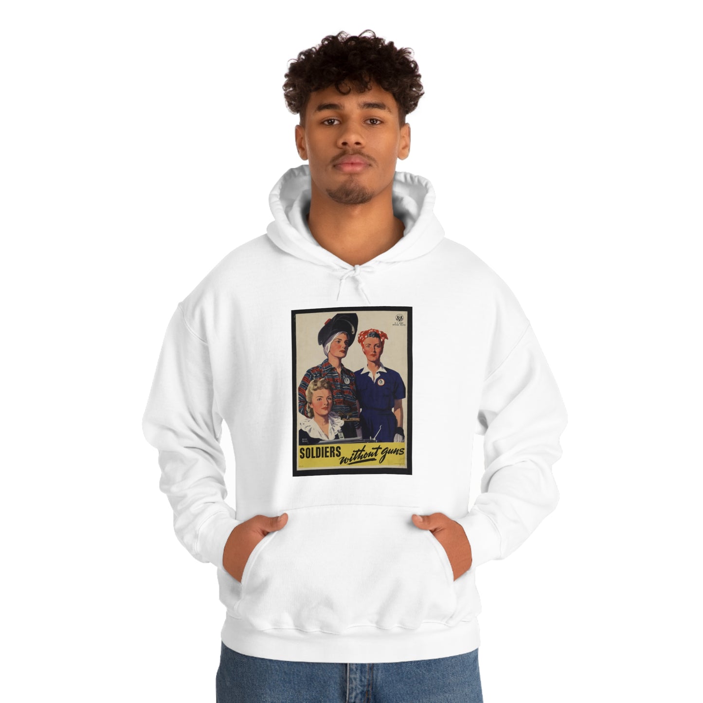 Vintage 'Soldiers Without Guns' Hooded Sweatshirt