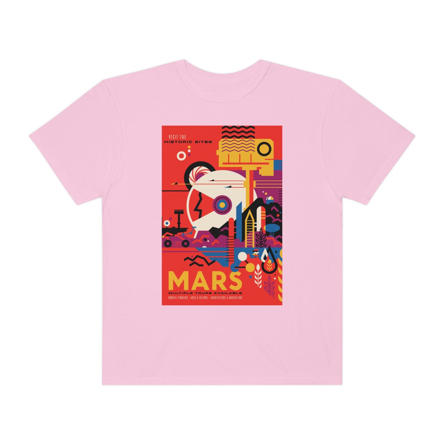 Retrofuturist Mars Tourism Print Shirt