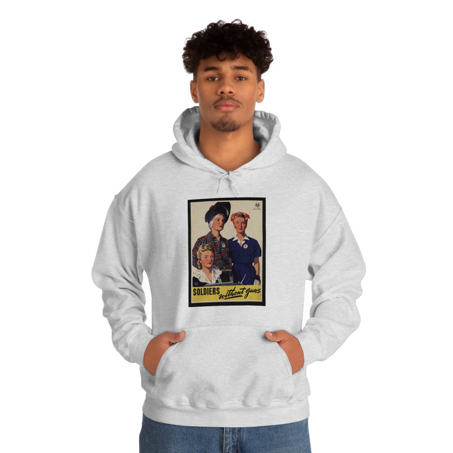 Vintage 'Soldiers Without Guns' Hooded Sweatshirt