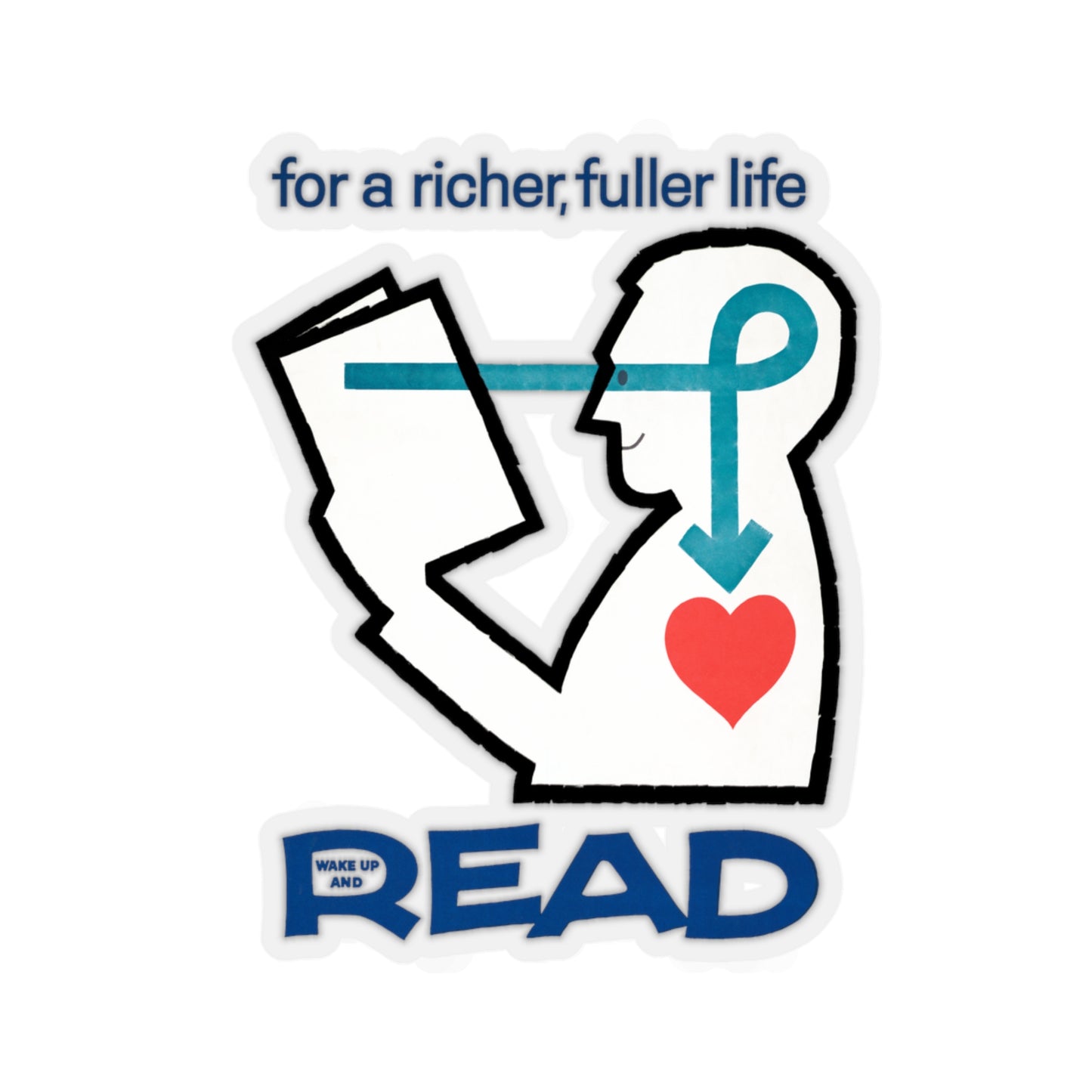 'For a Richer Life, Read' Sticker
