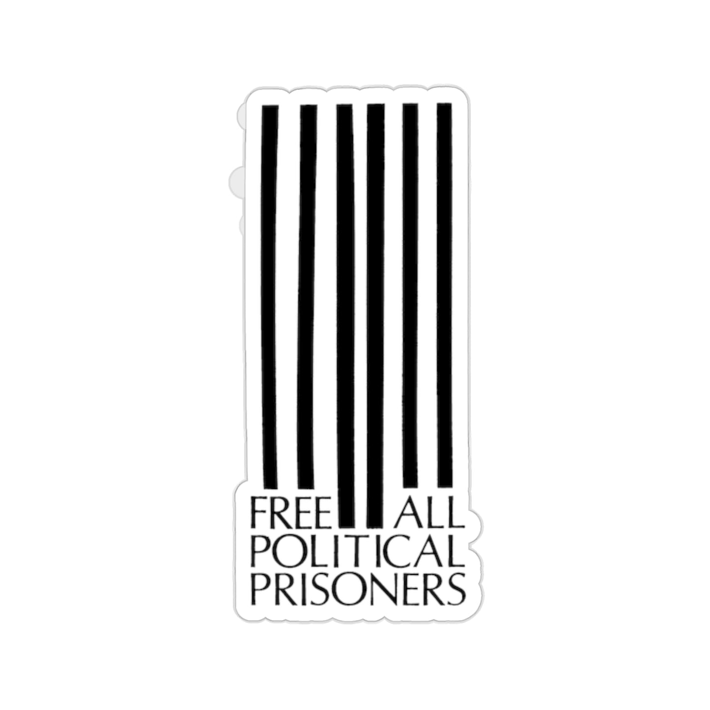 'Free All Political Prisoners' (Black Lettering) Sticker