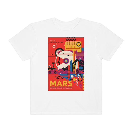 Retrofuturist Mars Tourism Print Shirt